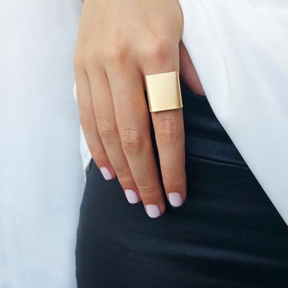 Wide Band Statement Ring | Adjustable (fits most)
